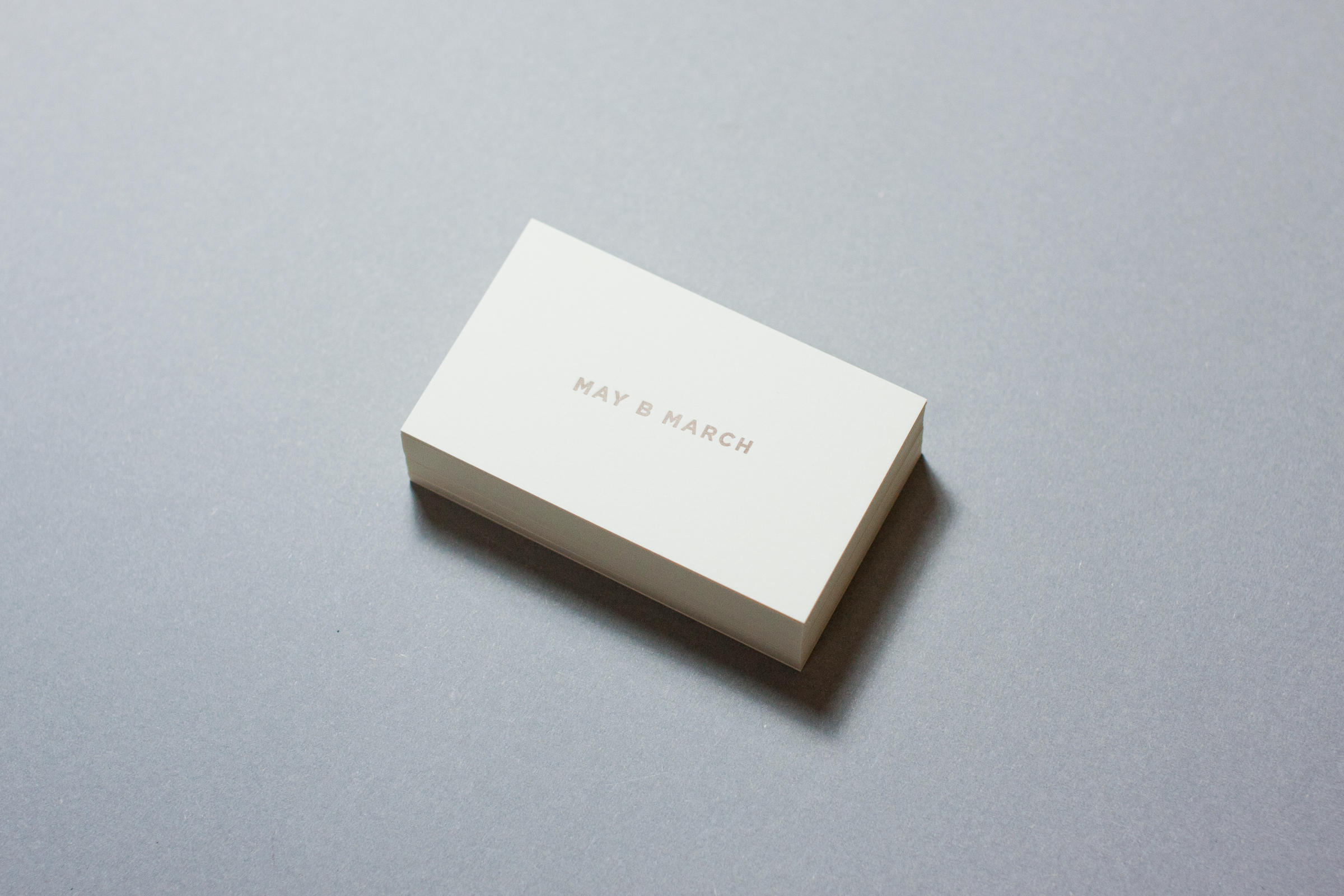 MAY B MARCH - Name card