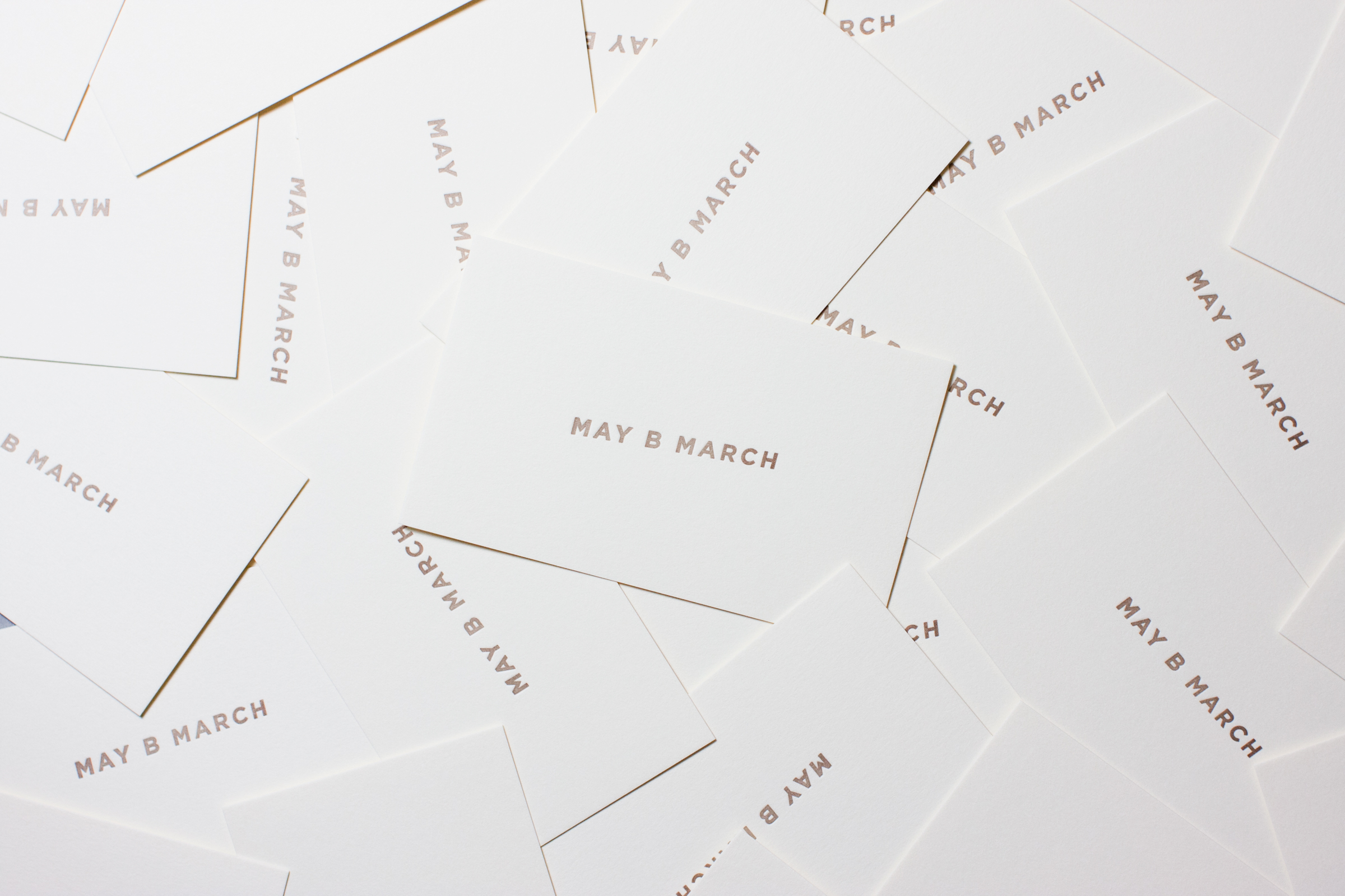 MAY B MARCH - Name card