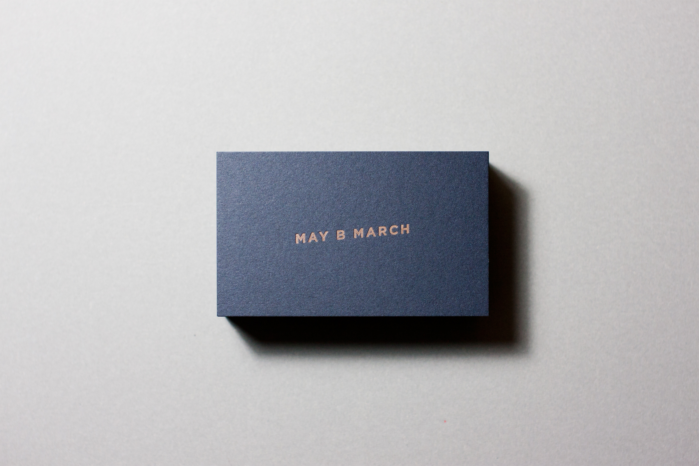 MAY B MARCH - Name card